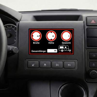 6er Set Wohnwagen Schwarz Aufkleber - Ansicht 2