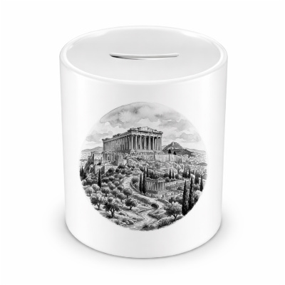Spardose mit dem Motiv  Akropolis & Parthenon aus Griechenland Athen