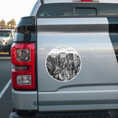 Basteibr�cke aus Deutschland S�chsische Schweiz Aufkleber - Ansicht 2