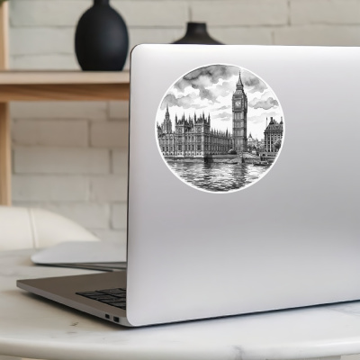 Big Ben & Houses of Parliament aus Gro�britannien London Aufkleber - Ansicht 8