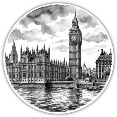 Wandtattoo  Big Ben & Houses of Parliament aus Gro�britannien London 