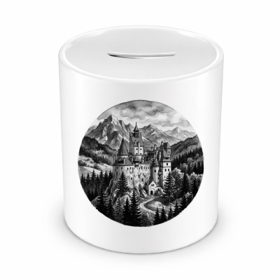 Spardose mit dem Motiv  Schloss Bran aus Rum�nien Siebenb�rgen