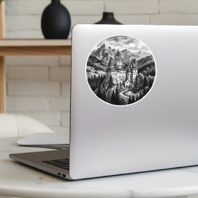 Schloss Bran aus Rum�nien Siebenb�rgen aus Rum�nien Siebenb�rgen Aufkleber - Ansicht 8