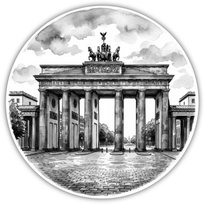 Brandenburger Tor aus Deutschland Berlin Aufkleber
