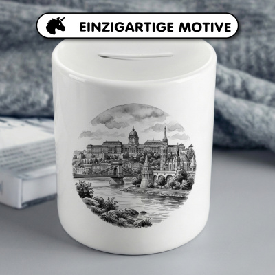 Spardose mit dem Motiv  Buda Castle aus Ungarn Budapest - Ansicht 3
