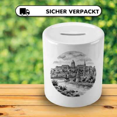 Spardose mit dem Motiv  Buda Castle aus Ungarn Budapest - Ansicht 4