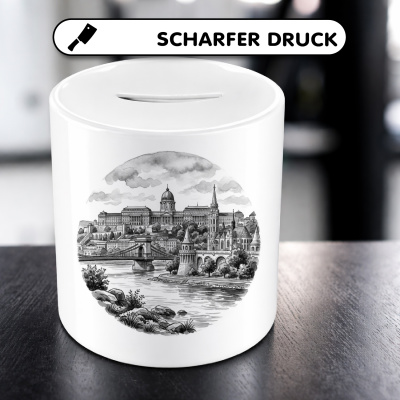 Spardose mit dem Motiv  Buda Castle aus Ungarn Budapest - Ansicht 5