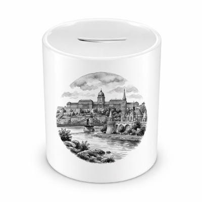 Spardose mit dem Motiv  Buda Castle aus Ungarn Budapest