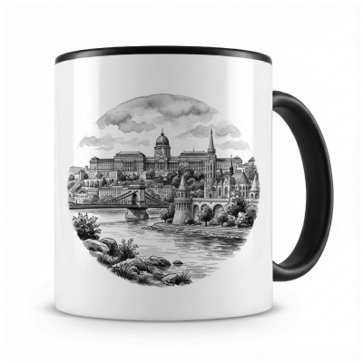 Tasse mit  Buda Castle aus Ungarn Budapest 