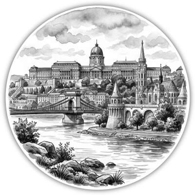 Buda Castle aus Ungarn Budapest Aufkleber