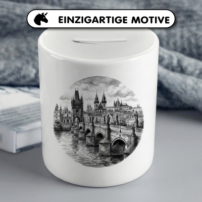 Spardose mit dem Motiv  Karlsbr�cke aus Tschechien Prag - Ansicht 3