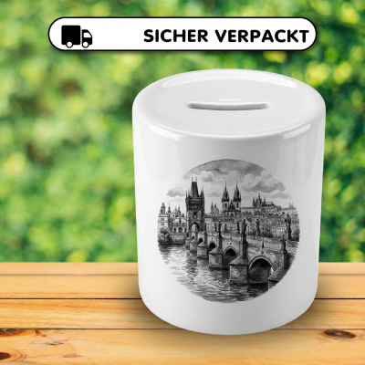 Spardose mit dem Motiv  Karlsbr�cke aus Tschechien Prag - Ansicht 4