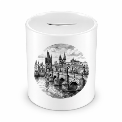 Spardose mit dem Motiv  Karlsbr�cke aus Tschechien Prag