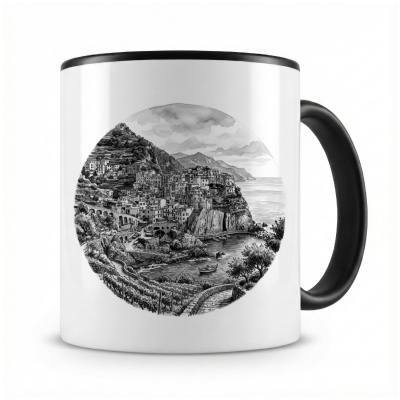Tasse mit  Cinque Terre aus Italien Italienische Riviera 