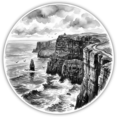 Cliffs of Moher aus Irland County Clare Aufkleber