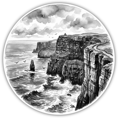 Wandtattoo  Cliffs of Moher aus Irland County Clare 