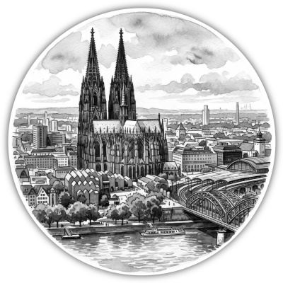 K�lner Dom aus Deutschland K�ln Aufkleber