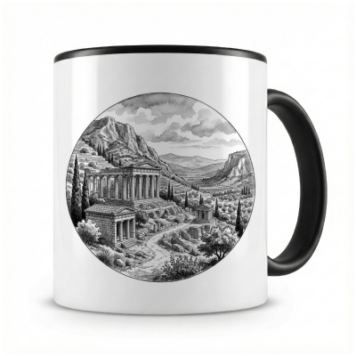 Tasse mit  Delphi aus Griechenland 
