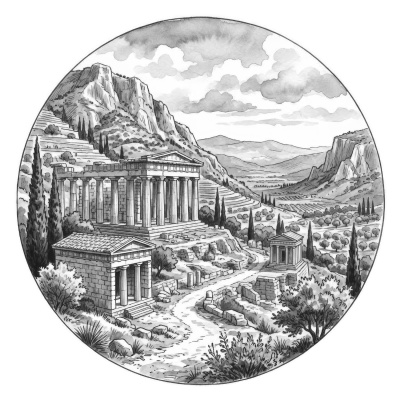 Delphi aus Griechenland Aufkleber