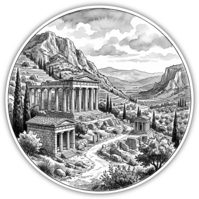 Wandtattoo  Delphi aus Griechenland 