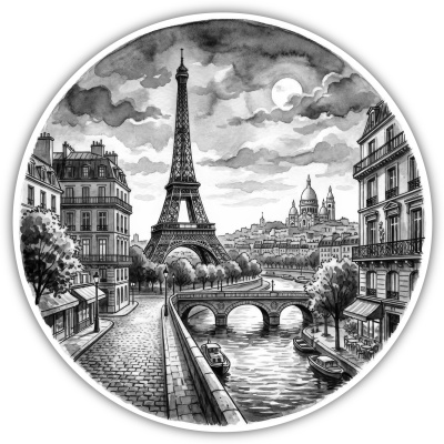 Eiffelturm aus Frankreich Paris Aufkleber