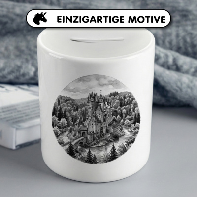 Spardose mit dem Motiv Burg Eltz aus Deutschland Wierschem - Ansicht 3