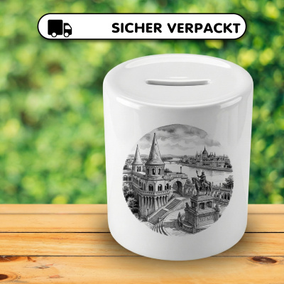 Spardose mit dem Motiv Fischerbastei aus Ungarn Budapest - Ansicht 4