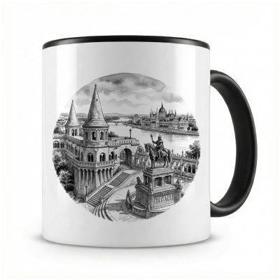 Tasse mit  Fischerbastei aus Ungarn Budapest 