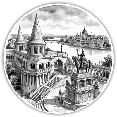 Fischerbastei aus Ungarn Budapest Aufkleber