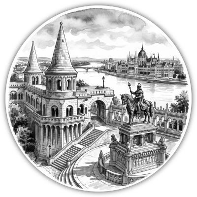 Wandtattoo  Fischerbastei aus Ungarn Budapest 