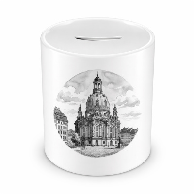 Spardose mit dem Motiv Frauenkirche aus Deutschland Dresden