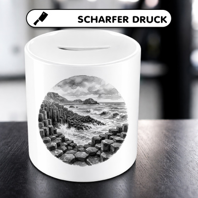 Spardose mit dem Motiv Giant�s Causeway aus Nordirland Bushmills - Ansicht 5