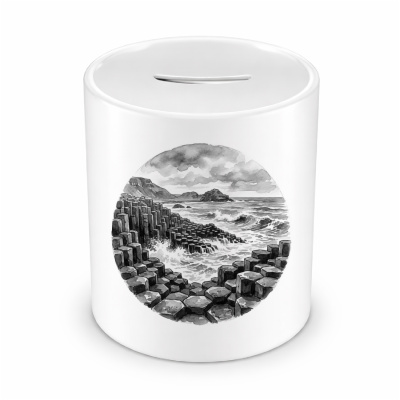 Spardose mit dem Motiv Giant�s Causeway aus Nordirland Bushmills