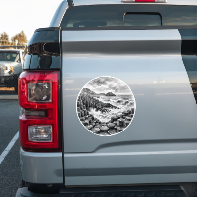 Giant�s Causeway aus Nordirland Bushmills Aufkleber - Ansicht 2