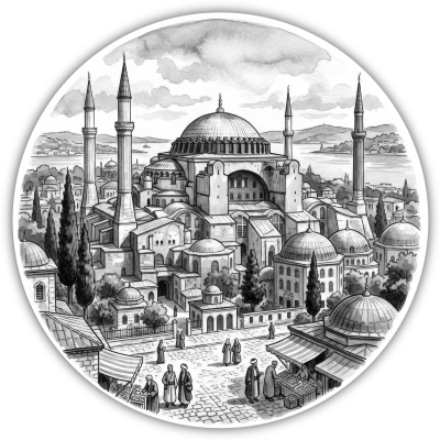 Hagia Sophia aus der T�rkei Istanbul Aufkleber