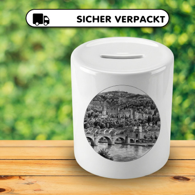 Spardose mit dem Motiv Heidelberger Schloss aus Deutschland - Ansicht 4