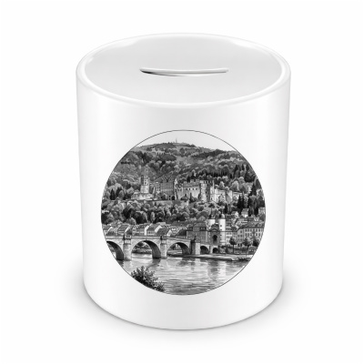 Spardose mit dem Motiv Heidelberger Schloss aus Deutschland