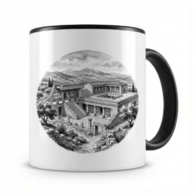 Tasse mit  Palast von Knossos aus Griechenland Kreta 