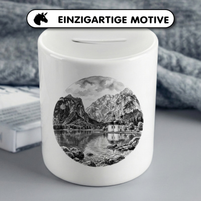 Spardose mit dem Motiv K�nigssee aus Deutschland Bayern - Ansicht 3