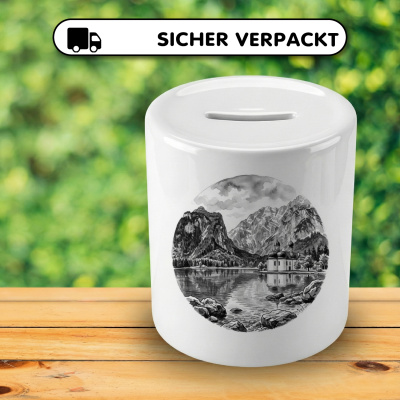 Spardose mit dem Motiv K�nigssee aus Deutschland Bayern - Ansicht 4