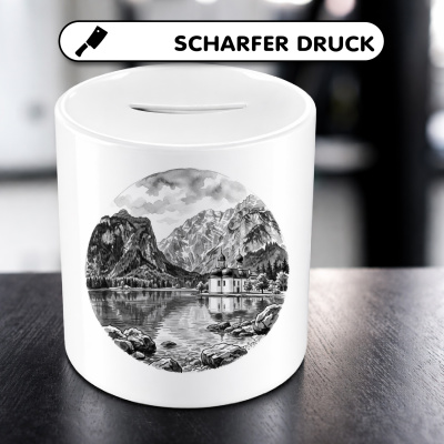 Spardose mit dem Motiv K�nigssee aus Deutschland Bayern - Ansicht 5