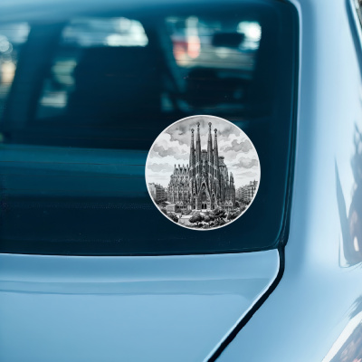 Sagrada Fam�lia aus Spanien Barcelona Aufkleber - Ansicht 3