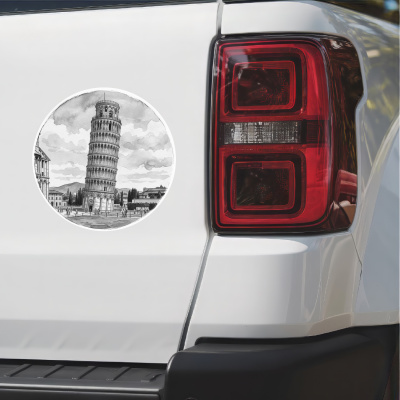 Schiefer Turm von Pisa aus Italien Aufkleber - Ansicht 2