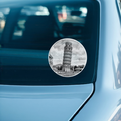 Schiefer Turm von Pisa aus Italien Aufkleber - Ansicht 3
