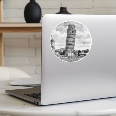 Schiefer Turm von Pisa aus Italien Aufkleber - Ansicht 8