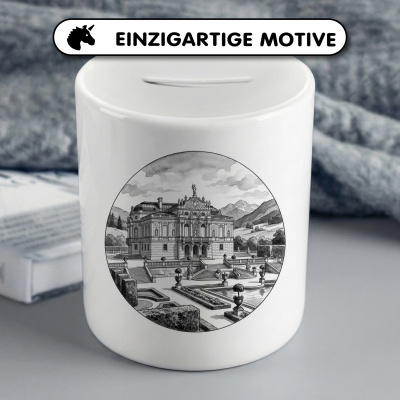 Spardose mit dem Motiv Schloss Linderhof aus Deutschland Ettal - Ansicht 3