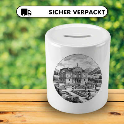 Spardose mit dem Motiv Schloss Linderhof aus Deutschland Ettal - Ansicht 4