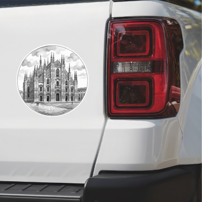 Mail�nder Dom aus Italien Mailand Aufkleber - Ansicht 2