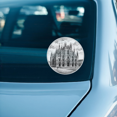 Mail�nder Dom aus Italien Mailand Aufkleber - Ansicht 3