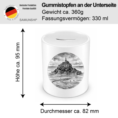 Spardose mit dem Motiv Mont-Saint-Michel aus Frankreich Normandie - Ansicht 2